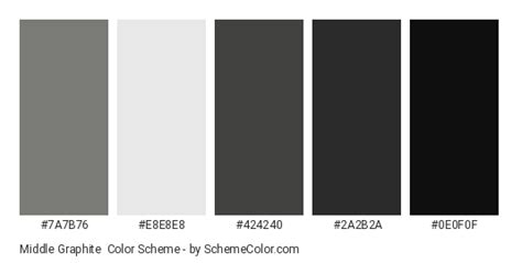 Middle Graphite Color Scheme » Black » SchemeColor.com