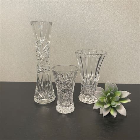 Cut Glass Vase - Etsy