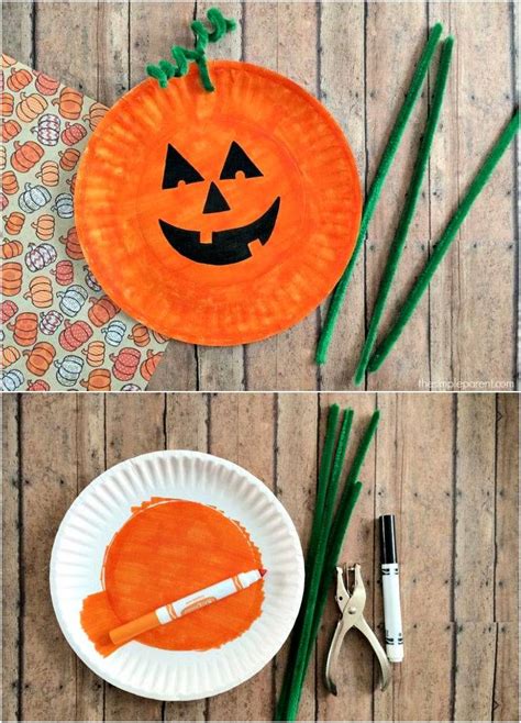 10 Simple Paper Plate Pumpkins | Pumpkin Crafts for Kids