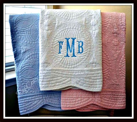 Monogrammed Baby Quilts