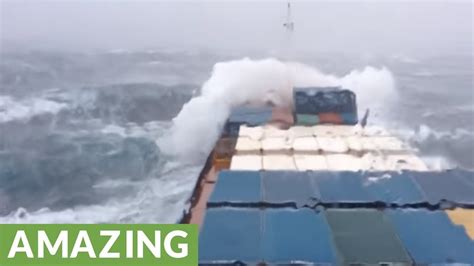 Felixstowe Dockers: Biggest Container Ships In Storm! Huge Rogue Waves