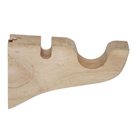 33MM Unfinished Rubber Wood Curtain Rod Bracket | Wood curtain rods ...