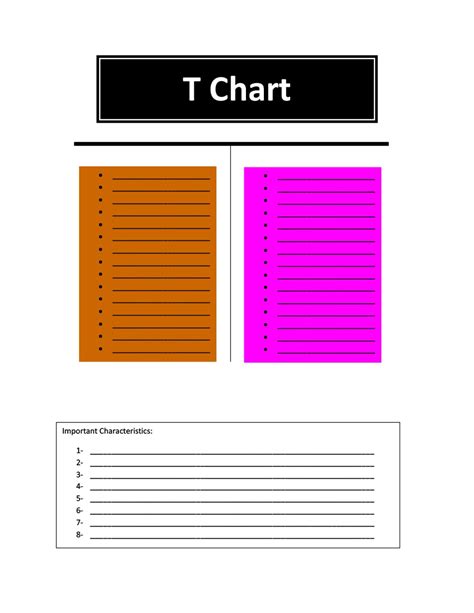 30 Printable T-Chart Templates & Examples - TemplateArchive