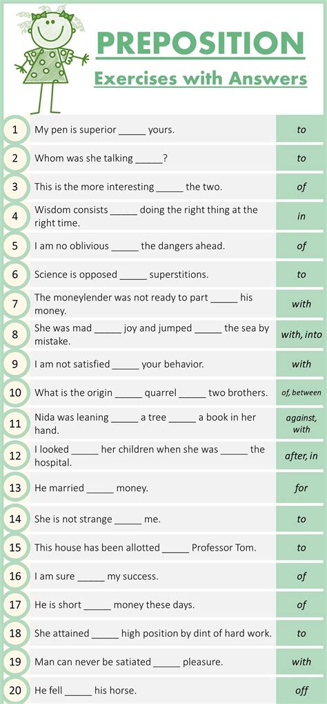 Les Prepositions Exercises