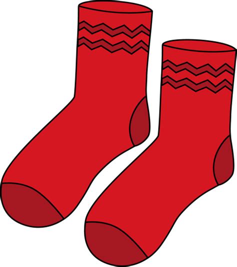 Red Pair of Socks Clip Art - Red Pair of Socks Image