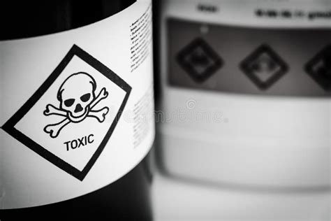 The Toxic Chemical Symbol on the Bottle Stock Image - Image of poison ...