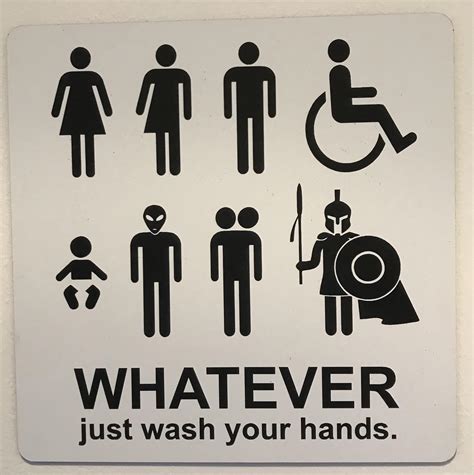 Bathroom Sign Whatever Just Wash Your Hands - Bathroom Poster