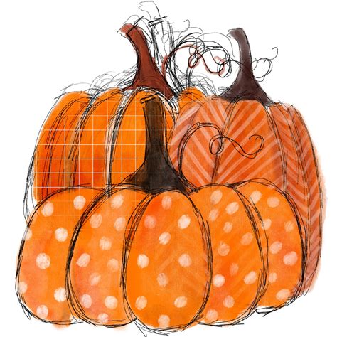 Fall Pumpkin Clip Art Rustic Pumpkins Pumkpin Clipart | Etsy