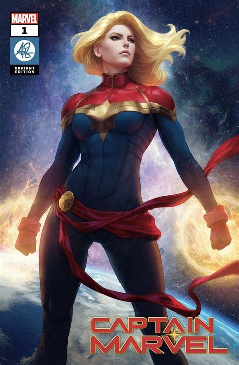 Captain Marvel #1 variant cover by Artgerm | Stanley Lau * | Captain ...