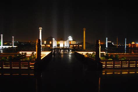 Through Picture: Night view of Ambedkar Park in Lucknow, India