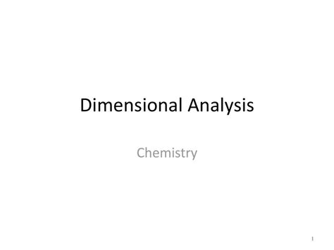 Dimensional Analysis Chemistry. - ppt download