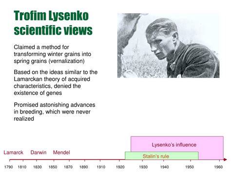 PPT - Trofim Lysenko and genetics in Soviet Russia (1927-1962 ...