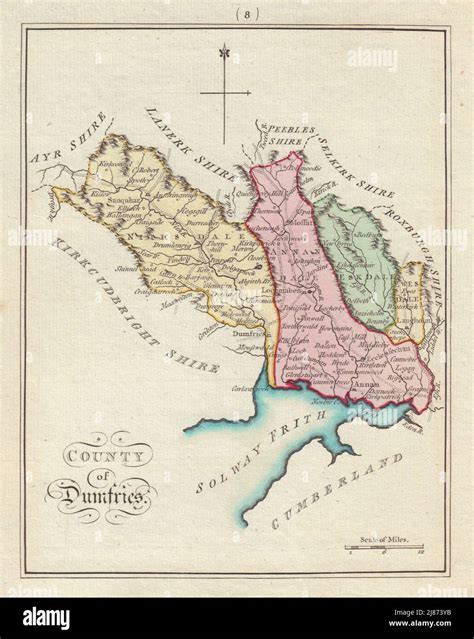 County of Dumfries. Dumfriesshire. SAYER / ARMSTRONG 1794 old antique ...