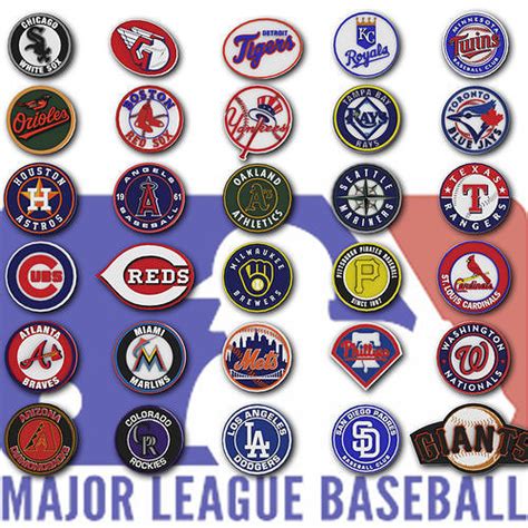 MLB Major League Baseball EVERY TEAMS LOGOS 3D model 3D printable ...