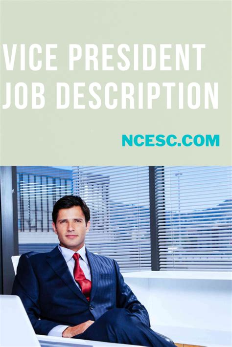 Vice President Job Description – Discovering Employment Paths and ...