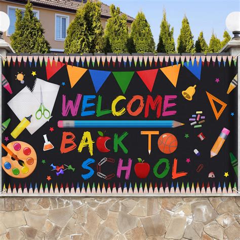 Buy Welcome Back To School Banner - Extra Large Fabric 70" X 40 ...