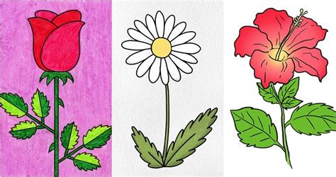 Cool Easy Flower Designs To Draw On Paper | Best Flower Site