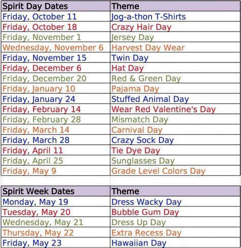 School Spirit Day Ideas | Examples and Forms