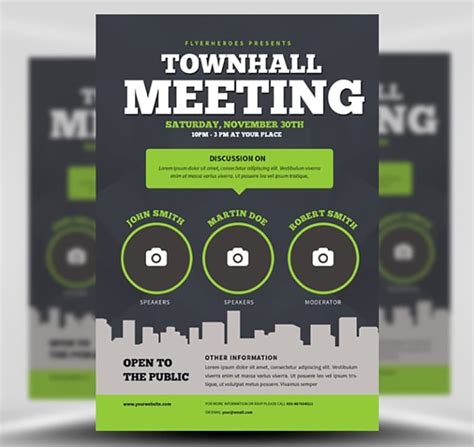 Community Meeting Flyer Template - FlyerHeroes