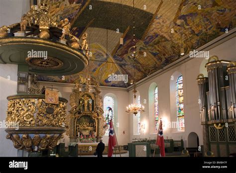 Norway Oslo cathedral interior Stock Photo - Alamy