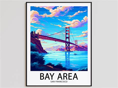 Bay Area Travel Poster Bay Area Print San Francisco Art Print Bay Area ...