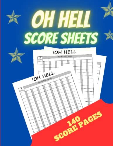 Oh Hell Score Sheets for Card Game: Double-Sided High-Quality Pages ...