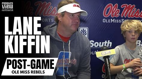 Lane Kiffin Discusses Ole Miss' 2020 Egg Bowl Win With His Son Knox ...