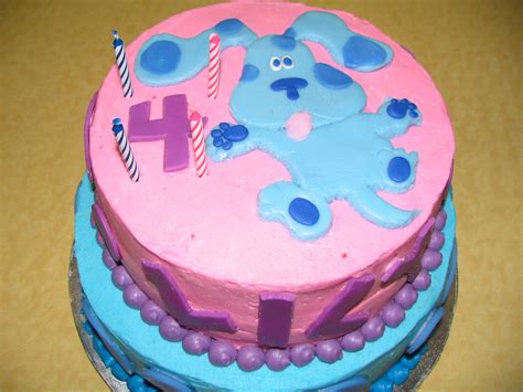 Pink and Teal: Blue's Clues Birthday Cake