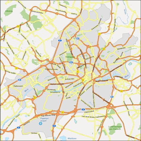 Map of Frankfurt, Germany - GIS Geography