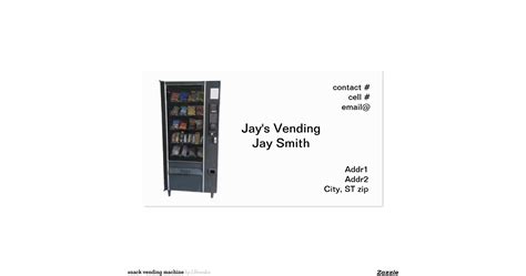 snack vending machine Double-Sided standard business cards (Pack of 100 ...