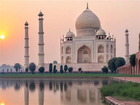 Premium AI Image | Sunrise at Taj Mahal