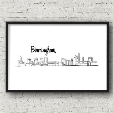 Birmingham Alabama Skyline Art Print - Etsy