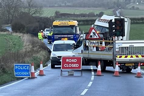 Lorry involved in A280 Long Furlong incident; Road closure in place