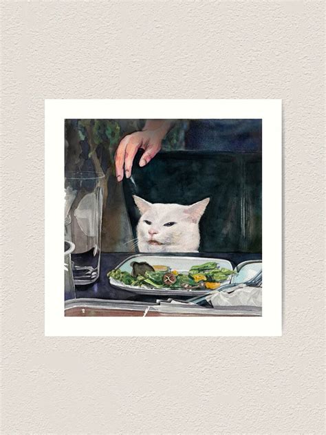 "Woman Yelling at Cat Meme-2" Art Print for Sale by Fablica | Redbubble