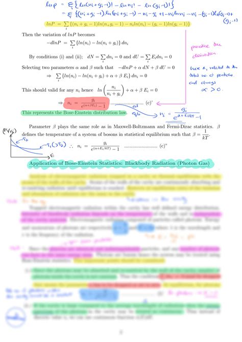 SOLUTION: Statistical physics bose einstein statistics - Studypool