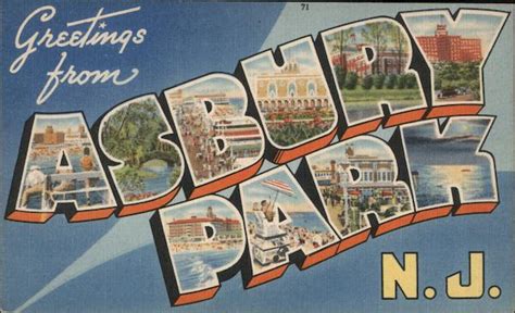 Greetings From Asbury Park New Jersey Postcard