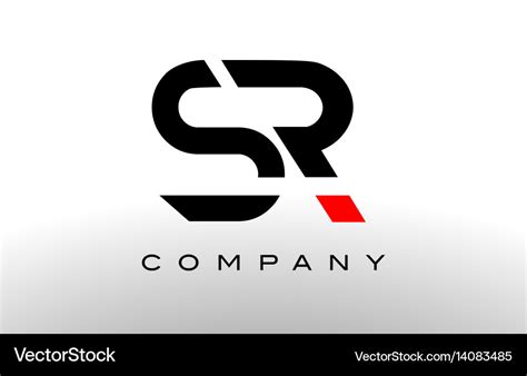 S r logo sr letter design Royalty Free Vector Image