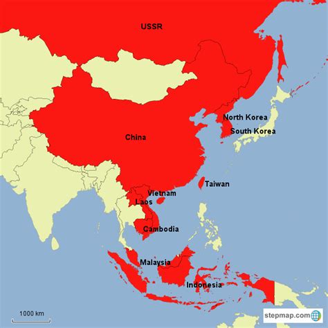 Cold War Map Of Asia