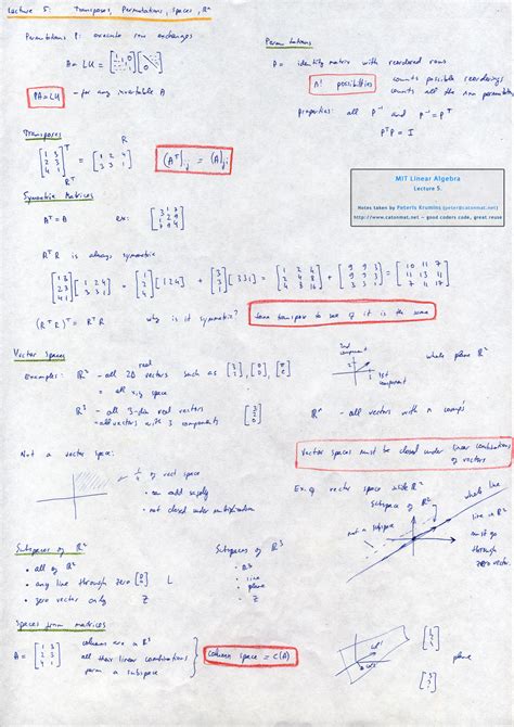 MIT Linear Algebra, Lecture 5: Vector Spaces and Subspaces