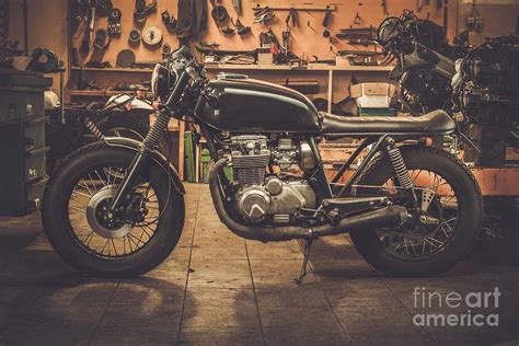 Vintage Style Cafe-racer Motorcycle Photograph by Nejron Photo