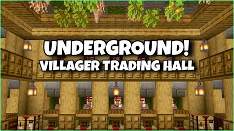 Underground Minecraft Villager Trading Hall Tutorial - YouTube