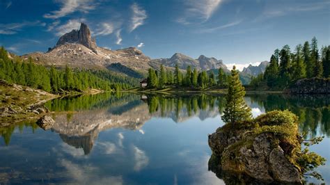 nature, Landscape, Mountain, Trees, Rock, Water, Lake, Forest, Pine ...