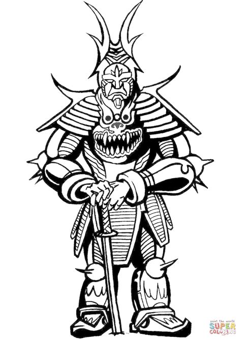 Fantasy Samurai coloring page | Free Printable Coloring Pages