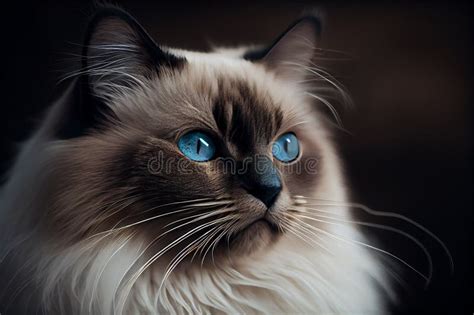 Blue Eyes White Black Ragdoll Cat Stock Illustrations – 87 Blue Eyes ...