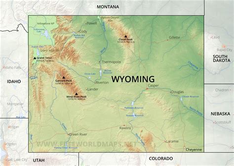 Wyoming Mountain Ranges Map - Alanna Leontyne