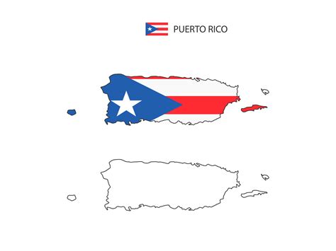 Puerto Rico map city vector divided by outline simplicity style. Have 2 ...