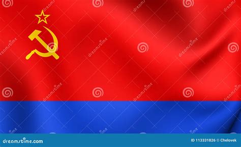 Flag of Azerbaijan SSR stock illustration. Illustration of waving ...