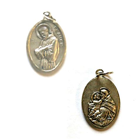 Saint Anthony & St Francis Double Sided Medal - St Martin Apostolate