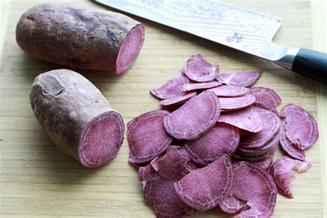 Healthy Baked Purple Sweet Potato Chips - Asian Caucasian Food Blog