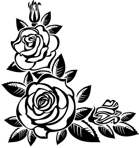 Rose Bouquet Template for SVG Design Silhouette of Flower - Etsy